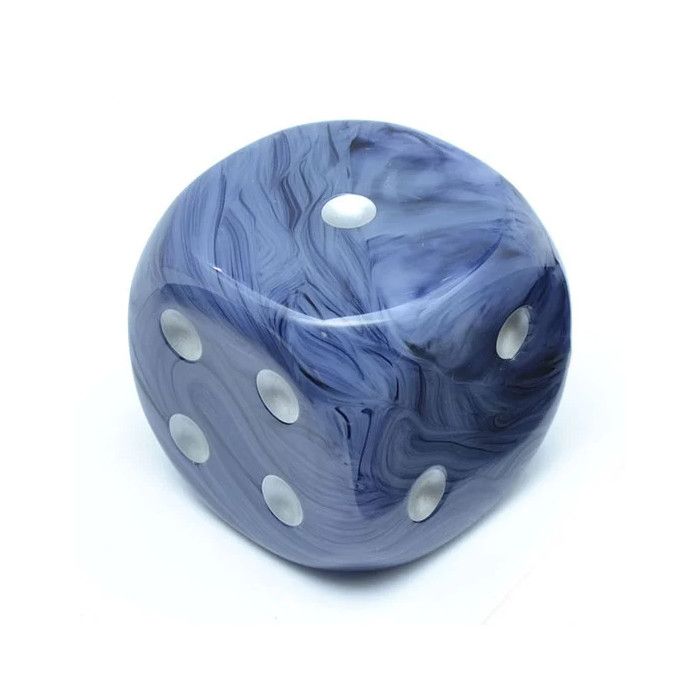 Chessex: 50mm D6 - Phantom - Black w/ Silver