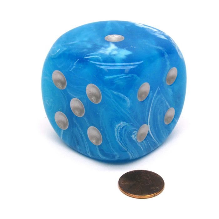 Chessex: 50mm D6 - Luminary - Sky w/ Silver