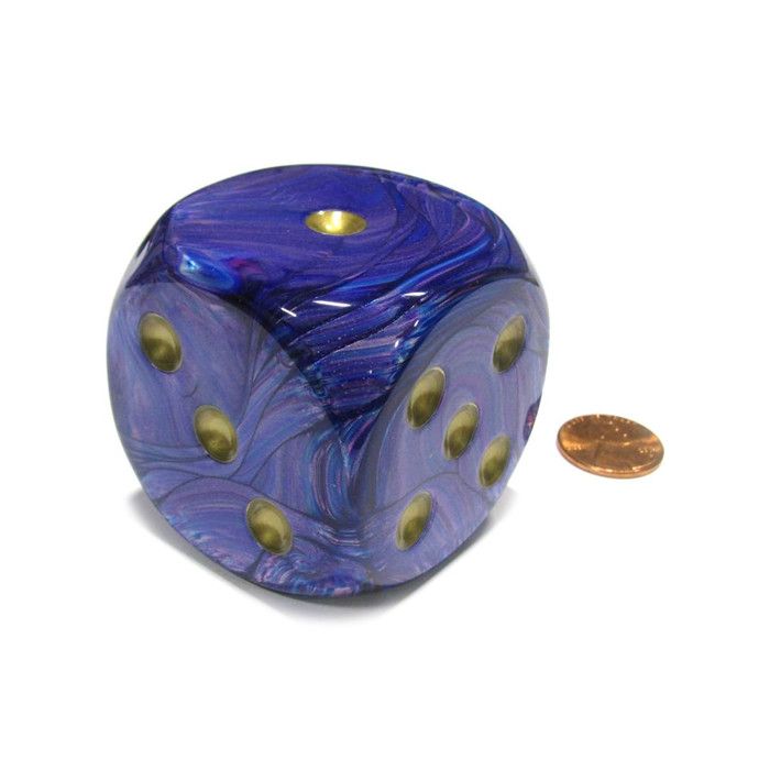 Chessex: 50mm D6 - Lustrous - Purple w/ Gold