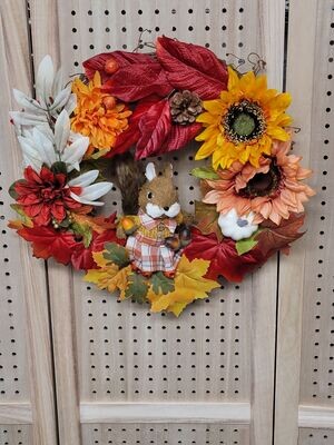 Mrs. Squirrel Wreath
