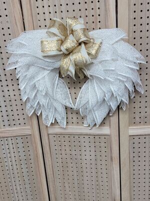 Golden Angel Bow Wreath