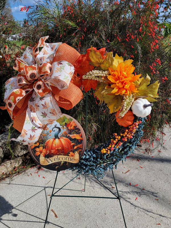 Pumpkin Welcome Wreath