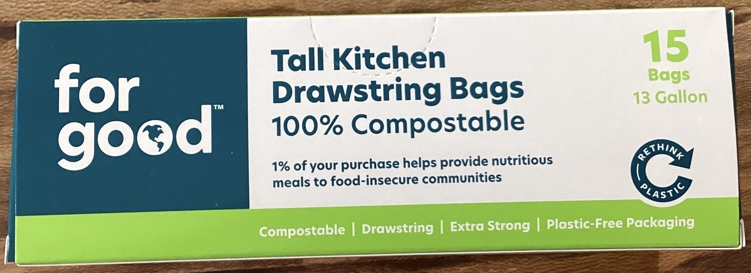 For Good Compostable Kitchen Trash Bag (15 pk)