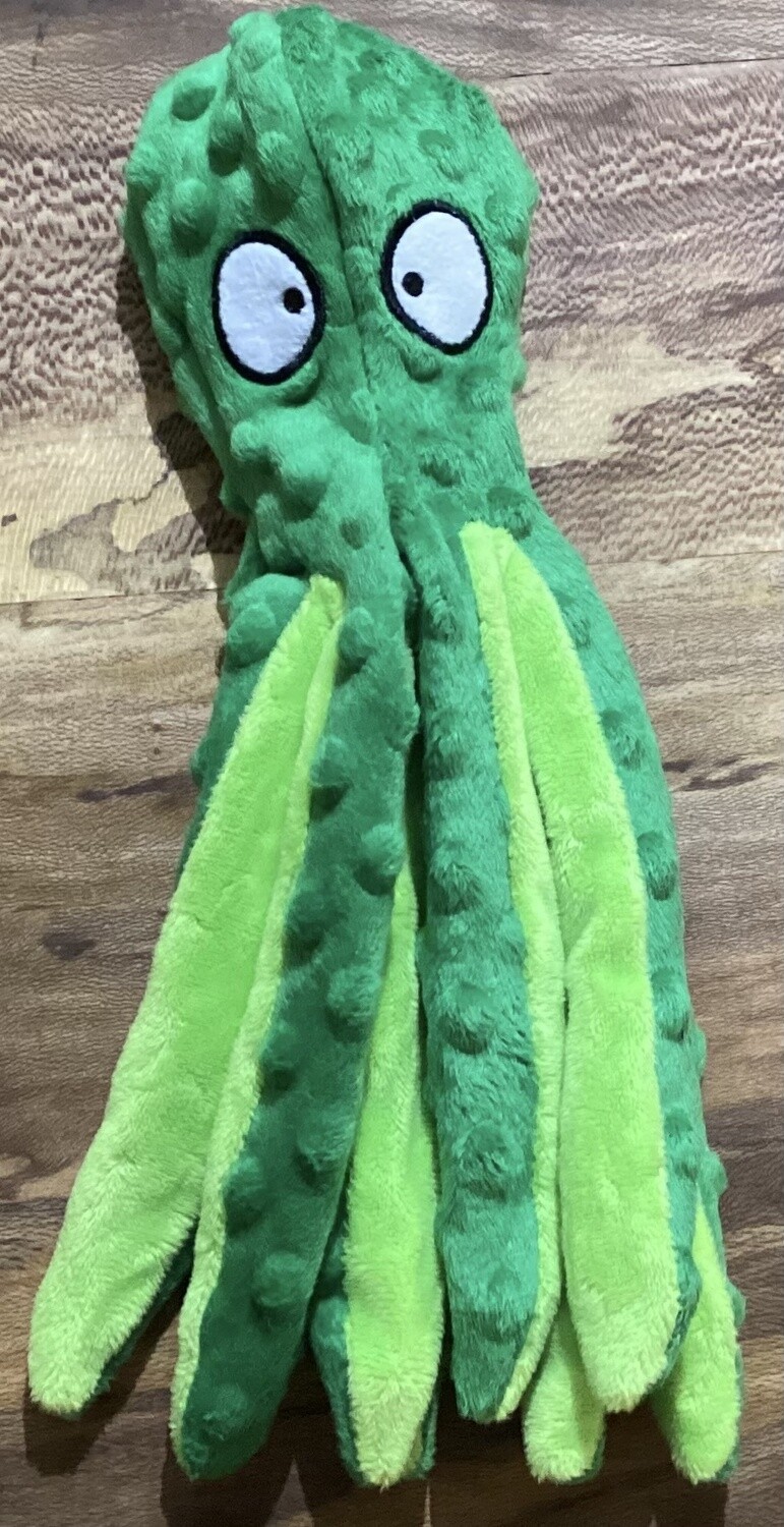 Octopus Squeaky Dog Plush Toy