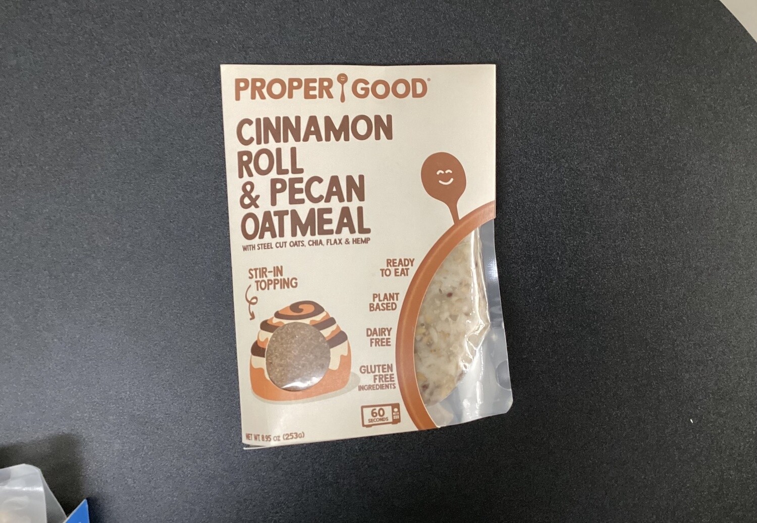 Proper Good Cinnamon Roll and Pecan Oatmeal