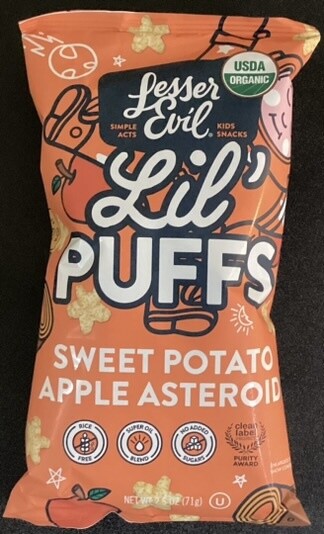 Lesser Evil Lil’ Puffs Sweet Potato Apple Asteroid