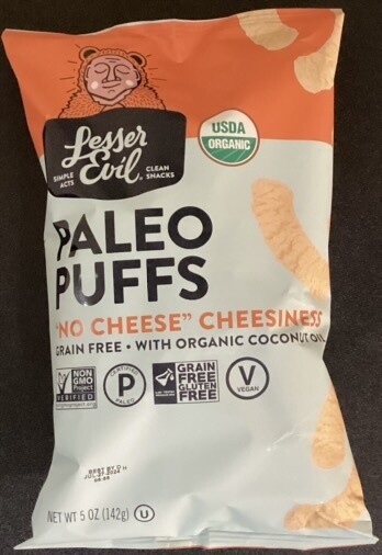 Lesser Evil Paleo Puffs No Cheese Cheesiness