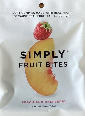 Simply Fruit Bites Peach and Raspberry 1.8 oz