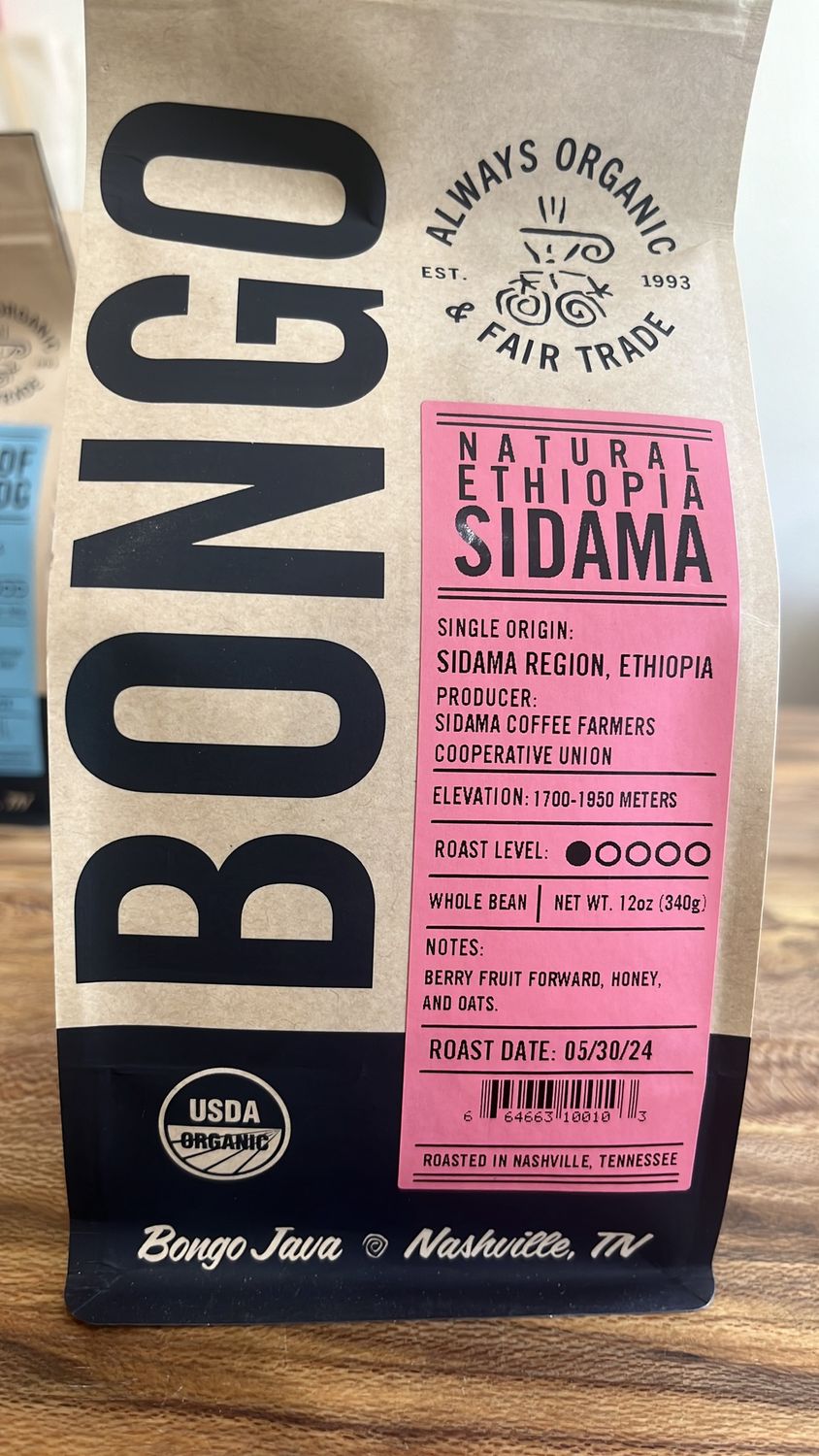 Bongo Java Whole Bean Ethiopia Sidama