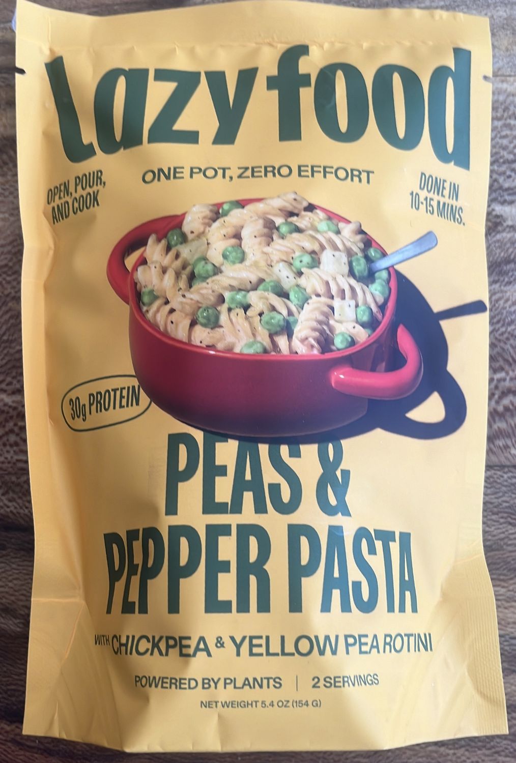 Lazy Food Peas and Pepper Pasta