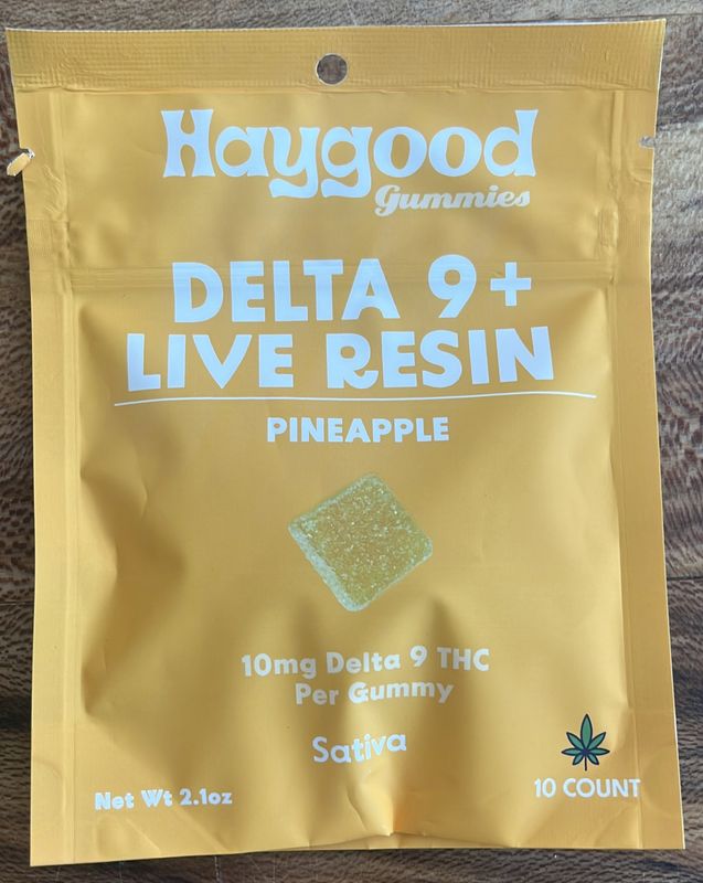 Haygood - Farms - Delta 9+ Live Rosin Gummy Pineapple