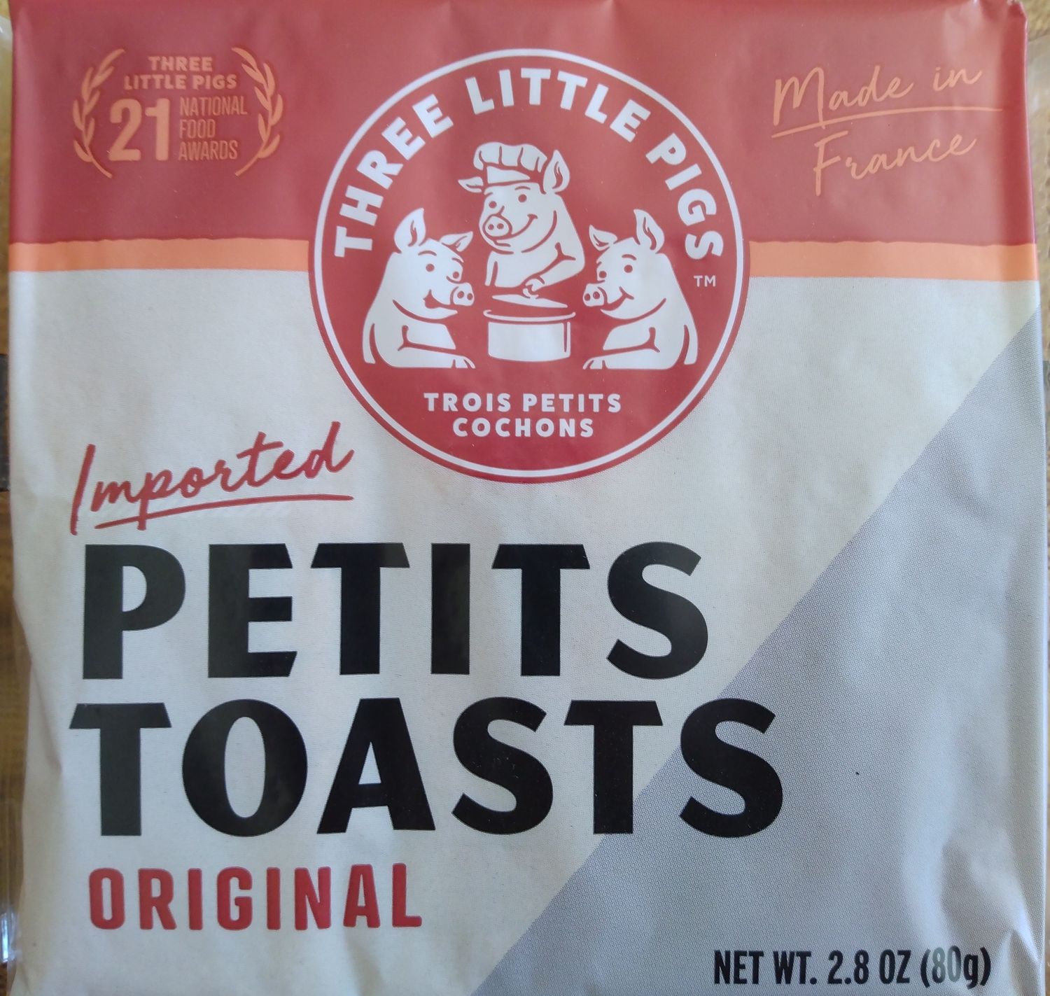 Three Little Pigs Organic Whole Wheat Petits Toasts