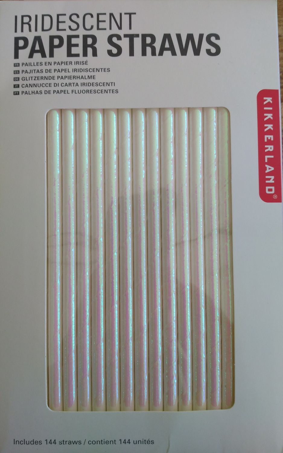 Kikkerland Iridescent Paper Straws