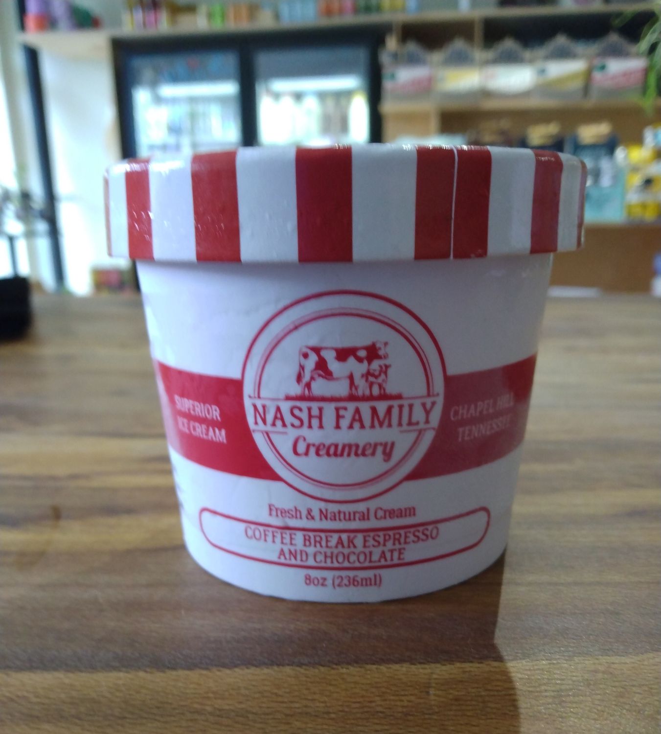 Nash Family Creamery Coffee Break Espresso and Chocolate Ice Cream