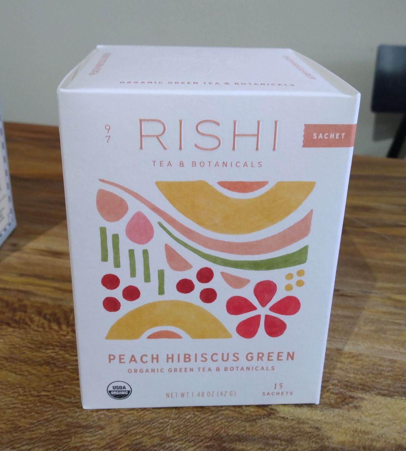 Rishi Tea Peach Hibiscus Green Organic
