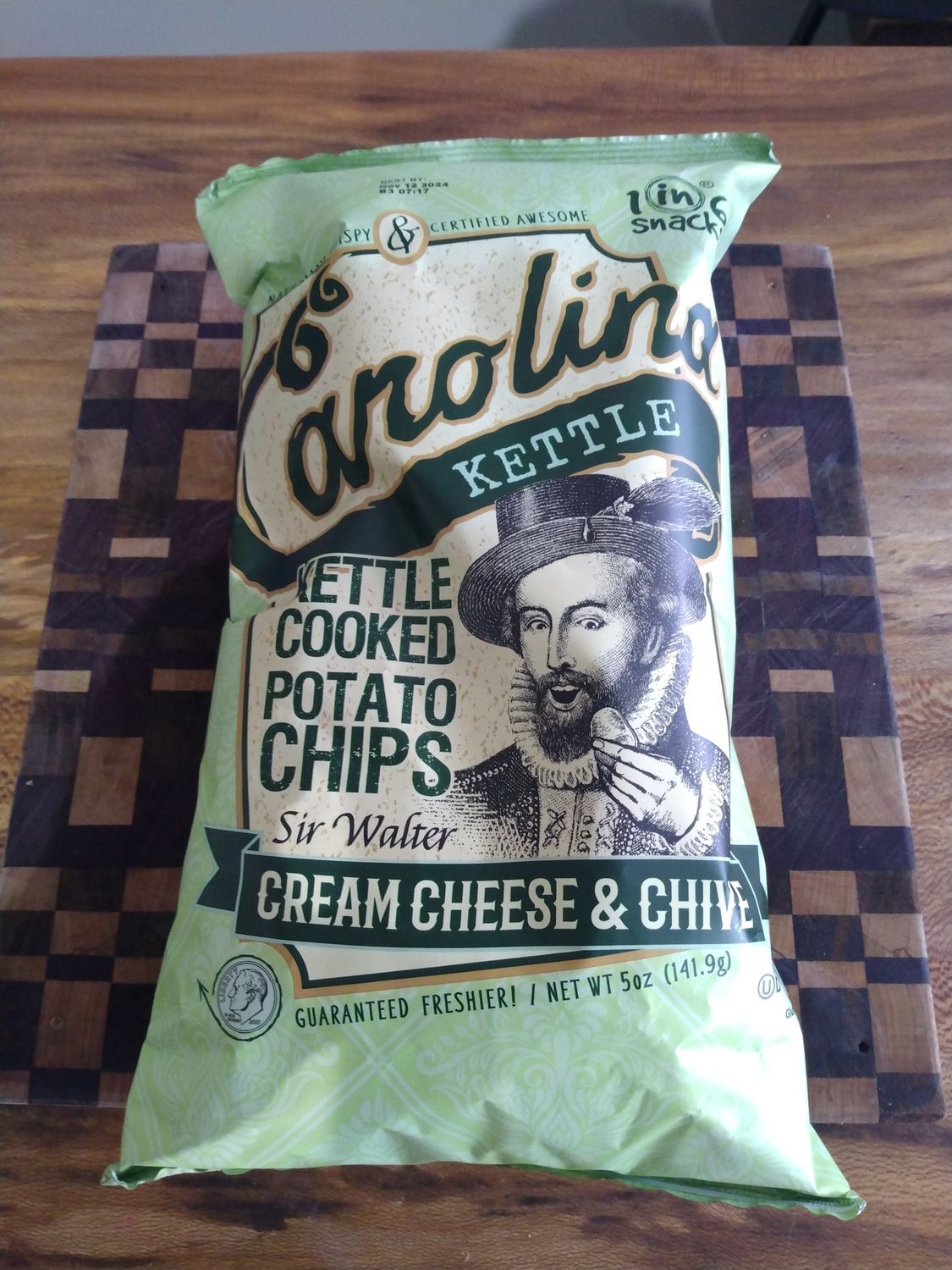Carolina Kettle Potato Chips - Sir Walter Cream Cheese &amp; Chive