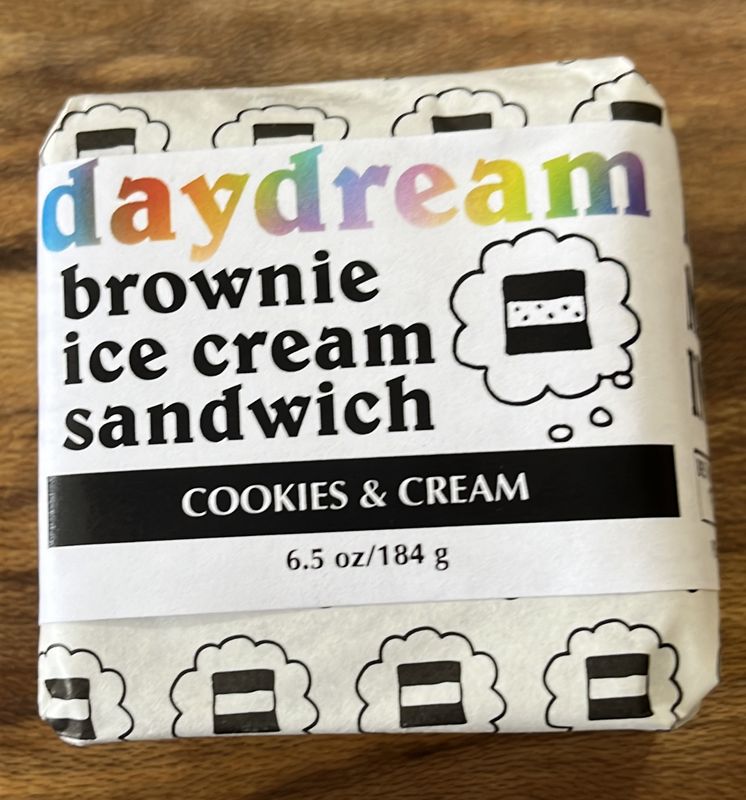 Daydream Brownie Ice Cream Sandwiches - Cookies and Cream