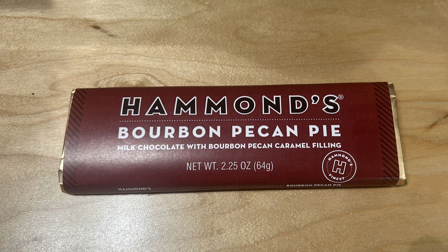Hammonds Chocolate Bar- Bourbon Pecan Pie