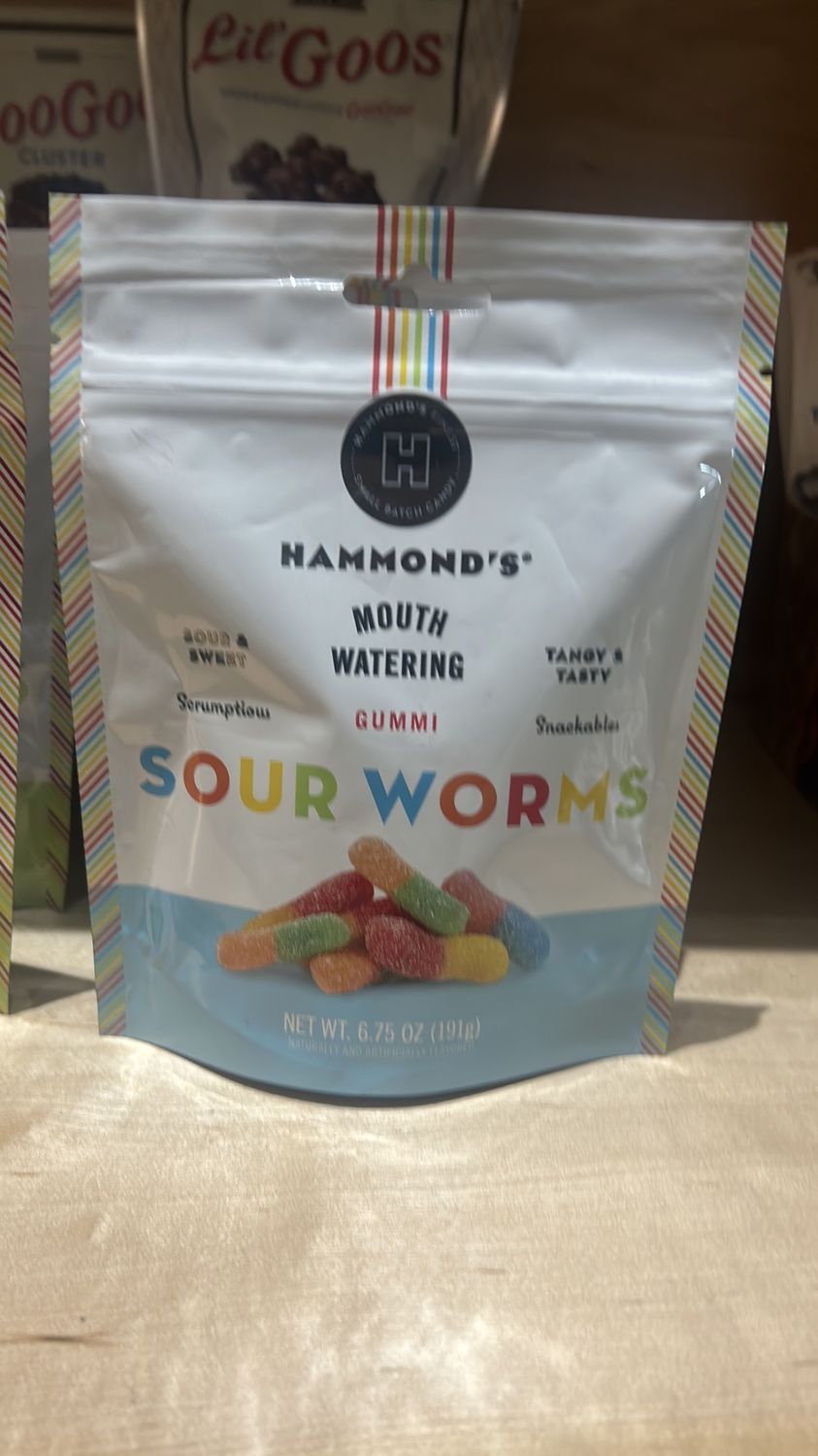 Hammond&#39;s Chewy Candy - Sour Worms