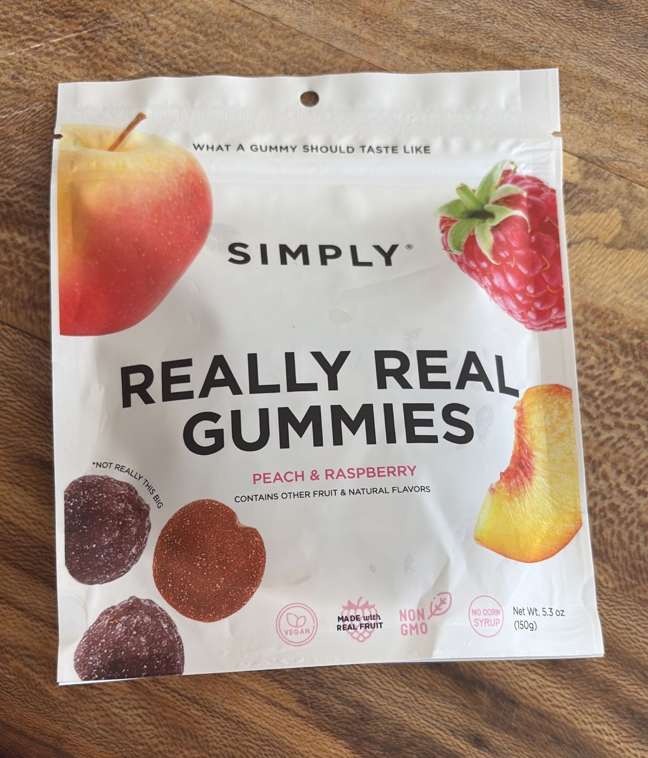 Simply Fruit Bites Peach and Raspberry 5.3 oz