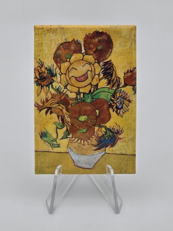 Pokemon x Van Gogh Magnet - Sonnflora als Van Gogh Fünfzehn Sonnenblumen