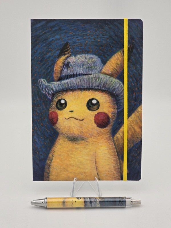 Pokemon x Van Gogh Schreibset - Pikachu als Van Gogh Selbstporträt