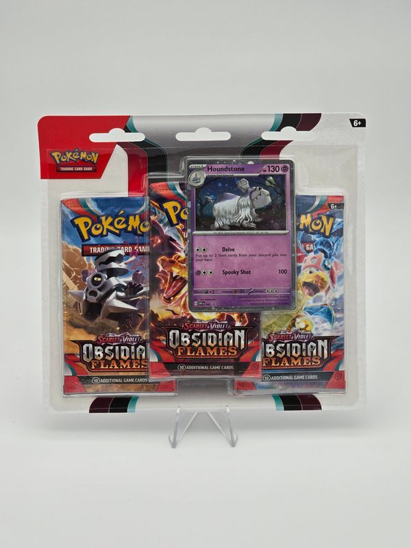 Obsidian Flames SV3 3-Pack Blister Houndstone - Pokemon
