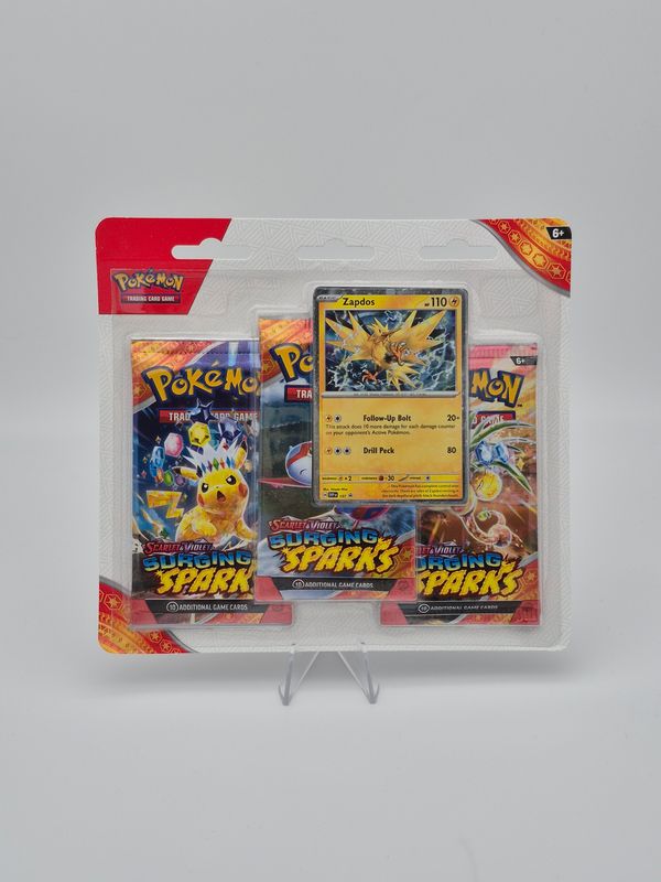 SV08 Surging Sparks 3-Pack Blister Zapdos - Pokemon