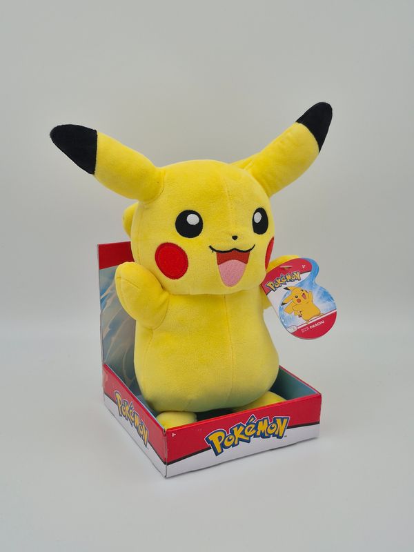 Pikachu (grüßend) Plüschfigur 2021 Kuscheltier 30 cm (Wicked Cool Toys) - Pokemon