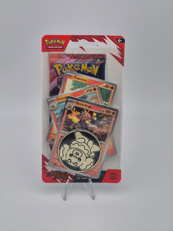 SV10 Destined Rivals Premium Checklane Blister Skeledirge, Crocalor & Fuecoco - Pokemon