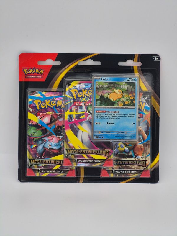 ME01 Mega-Entwicklung 3-Pack Blister Enton - Pokemon