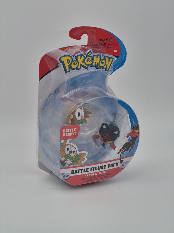 Battle Feature Pack Figur - Rowlet & Litten - Pokemon