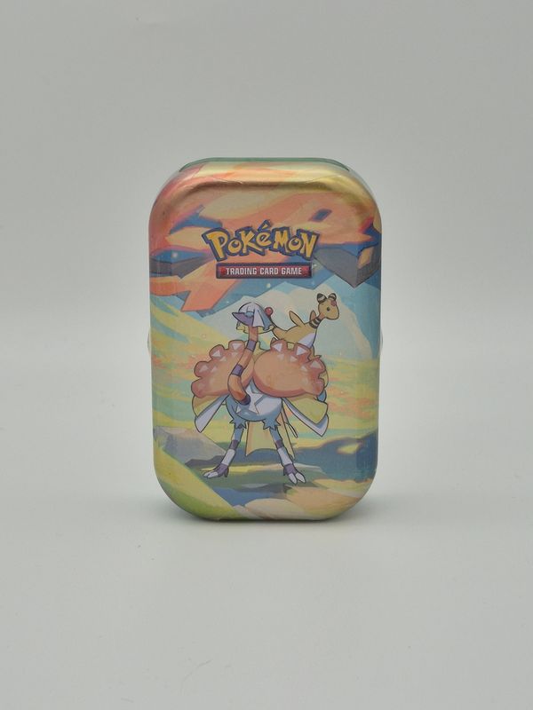 Farbenfrohes Paldea Mini Tin - Psiopatra & Ampharos - Pokemon