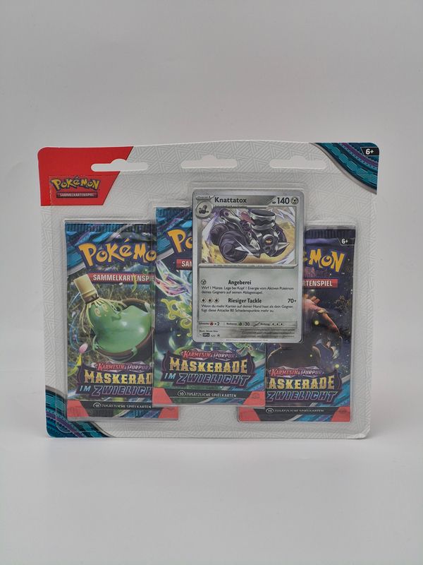 KP06 Maskerade im Zwielicht 3-Pack Blister Knattatox - Pokemon