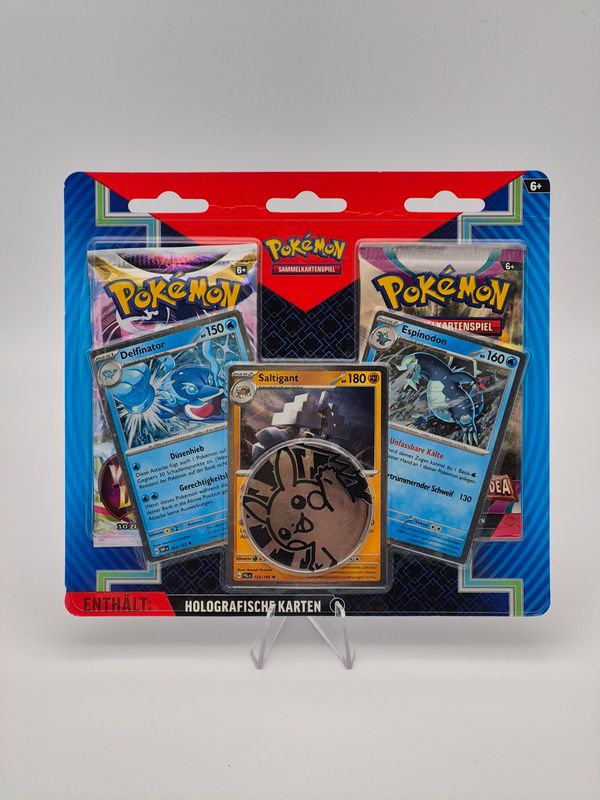 Enhanced 2-Pack Blister Delfinator, Espinodon & Saltigant 2024 - Pokemon