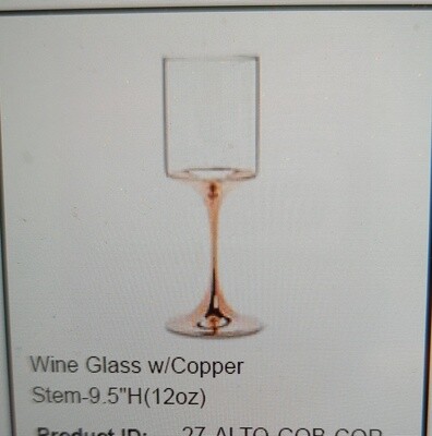 Glassware - Wine  - copper stem