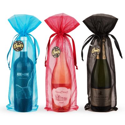 Sheer Organza Wine Bag