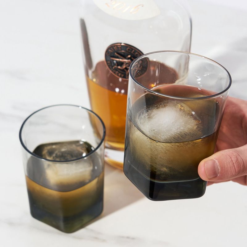 Smoked Double Old Fashioned Glasses