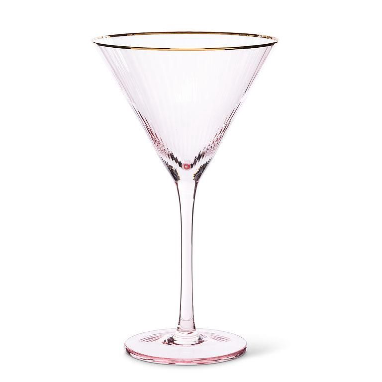 Glassware -Optic Martini w/ Gold Rim