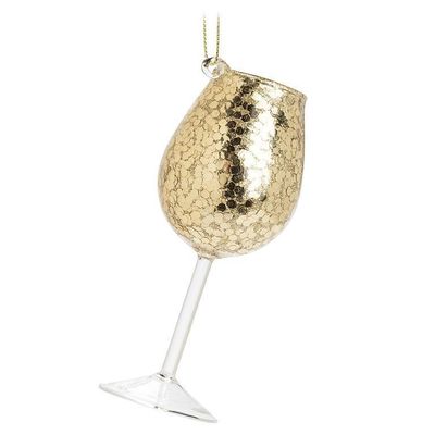Ornament - Wine goblet gold