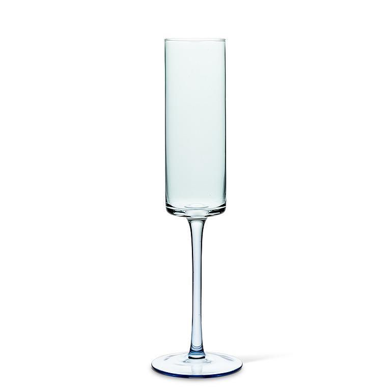 glassware - Slender Flute Blue