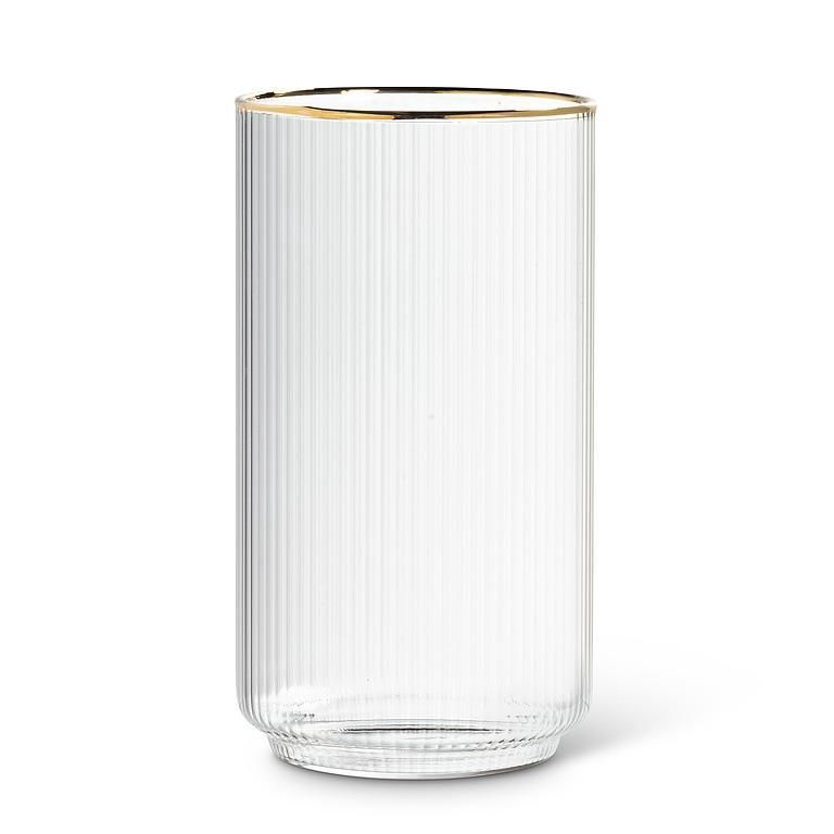 Glassware - Vertical Optic Highball with Gold