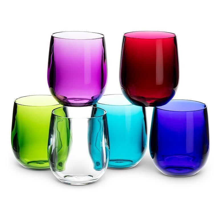 Glassware - Heavy Tumbler Red