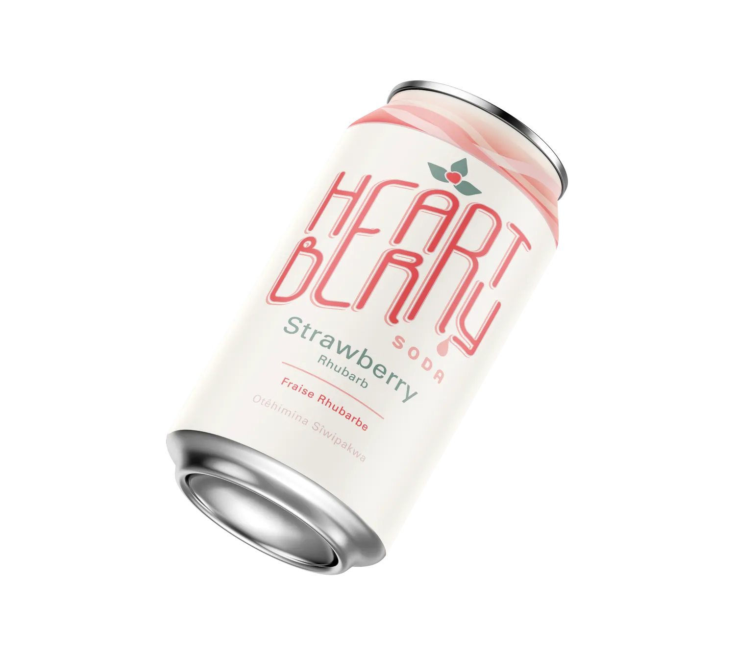Heart Berry Soda - Strawberry Rhubarb
