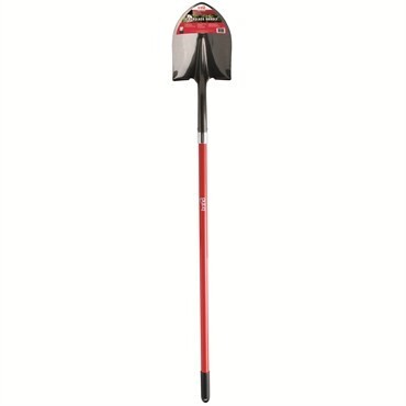 Bond Round Point Shovel Red Fiberglass, 58&quot;