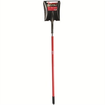 Bond Square Point Shovel Red Fiberglass, 58&quot;