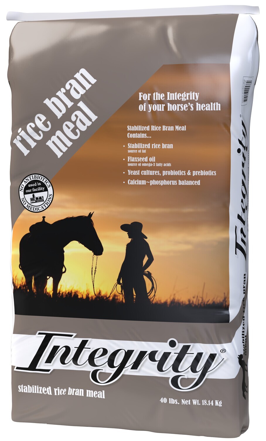 Integrity Stabilized Rice Bran Meal 40 Lb
