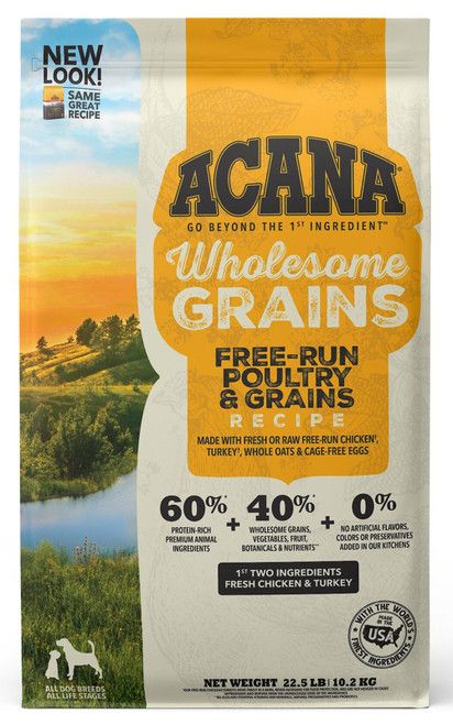 Acana Wholesome Grains Free Run Poultry, 22.5 lbs.