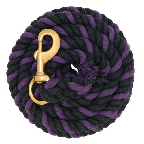 Weaver Cotton Lead Rope, Black Purple