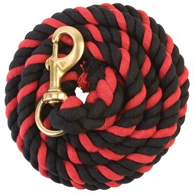 Weaver Cotton Lead Rope, Red Black